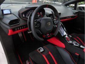 
									Lamborghini Huracan Technica Pearl White/Black 2024′ 4UOS1 full								